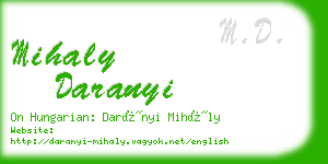 mihaly daranyi business card